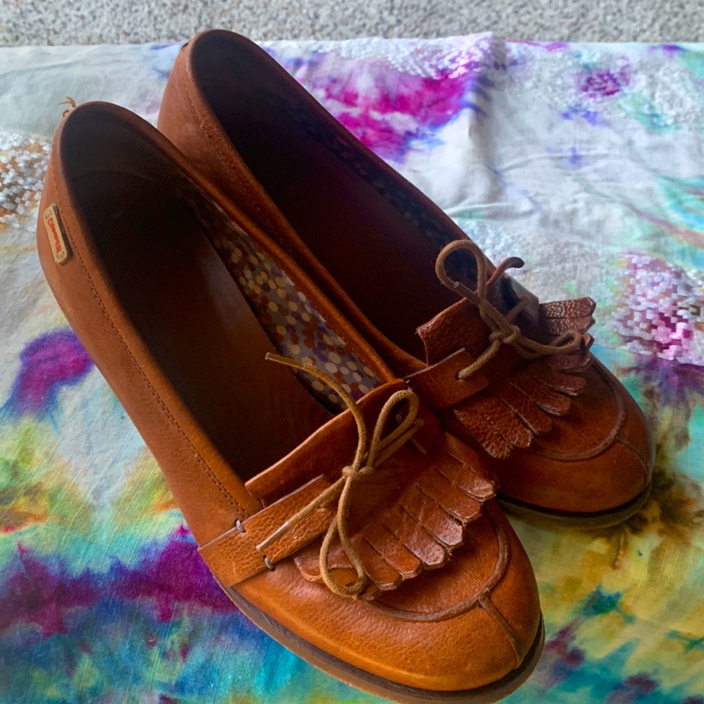 Camper - brown loafer heels - Oxford style